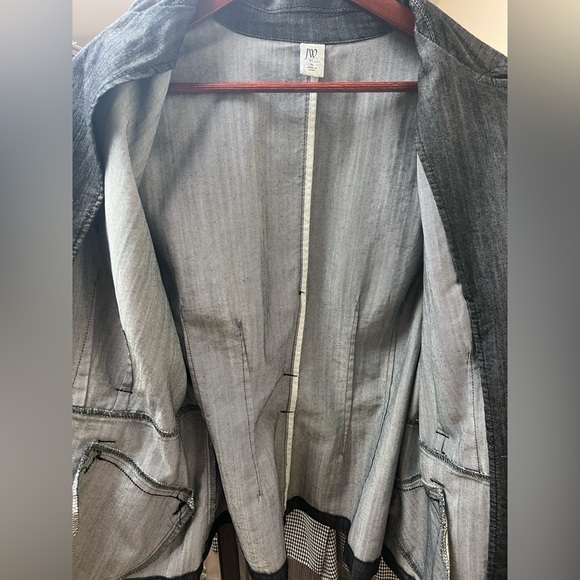 Belted Denim Coat By JW Woman Size 16 - Picture 4 of 7